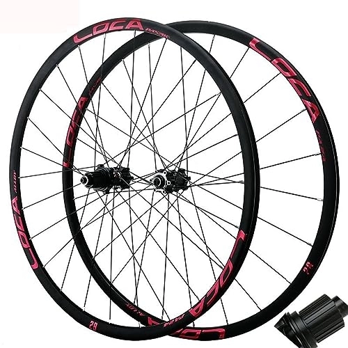 Mountain Bike Wheel : Mountain Bike Wheelset 27.5 Inch Ultra-light Rims Made Of Aluminum Disc Brake Sealed Bearing Hubs Support 12 Speed Cassette QR Wheel Set (Color : Red)