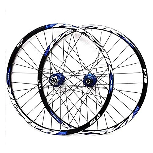 Mountain Bike Wheel : Mountain Bike Wheelset, 29 / 26 / 27.5 Inch Bicycle Wheel (Front + Rear) Double Walled Aluminum Alloy MTB Rim Fast Release Disc Brake 32H 7-11 Speed, 27.5inch