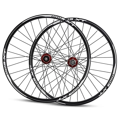 Mountain Bike Wheel : Mountain Bike Wheelset 29 Inch, Aluminum Alloy Rim 32H Disc Brake MTB Bicycle Wheelset, Quick Release Front Rear Wheels Fit 7-11 Speed Cassette Hub