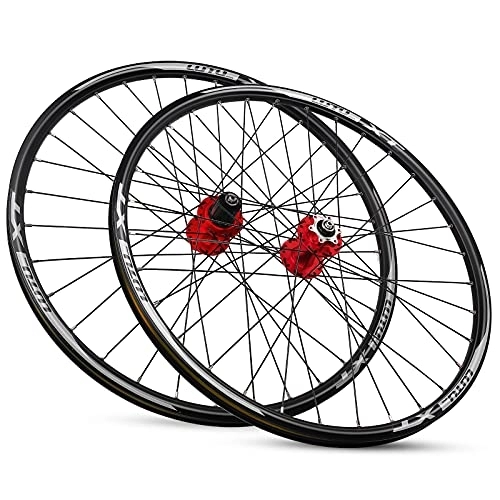 Mountain Bike Wheel : Mountain Bike Wheelset 29 Inch Front 2 Rear 4 Bearing Hubs Disc Brake Wheel Double Wall Alloy Rim Sealed 32 Spokes