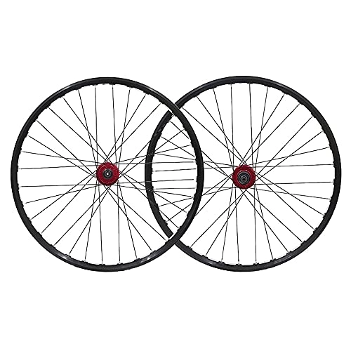Mountain Bike Wheel : Mountain Bike Wheelset, 32 Hole Front Wheel Rear Wheel Disc Brake Hubs Double Wall Aluminium Alloy Rim Quick Release / B / 26 Inch