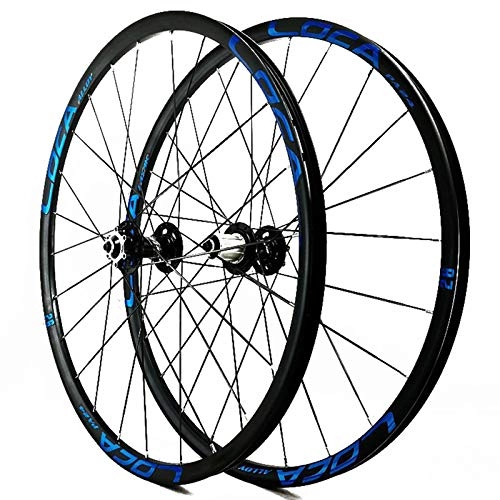 Mountain Bike Wheel : Mountain Bike Wheelset, Bicycle Wheel Front Wheel Rear Wheel Lightweight Alloy Construction Easy To Install 24 Holes, Disc Brake Mounting Holes, D, 26