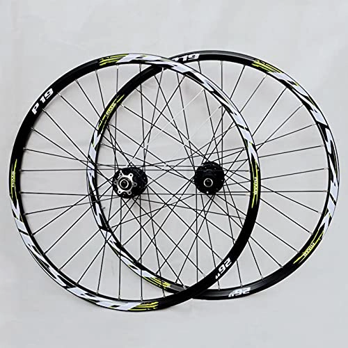 Mountain Bike Wheel : Mountain Bike Wheelset Double Walled Aluminum Alloy MTB Rim Fast Release Disc Brake 32H 7-11 Speed Cassette 26 / 27.5 / 29 Inch