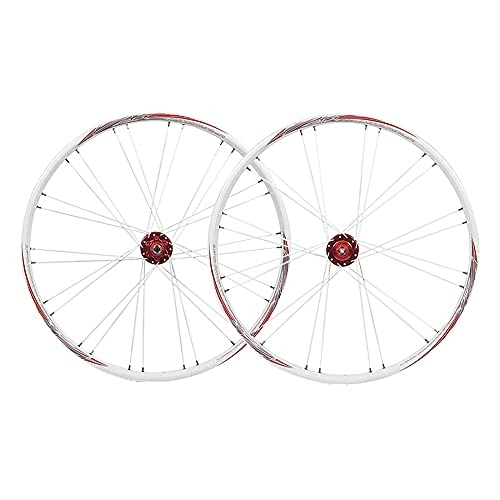Mountain Bike Wheel : Mountain Bike Wheelset, Quick Release Hub Disc Brake Double Wall Aluminium Alloy Bike Wheels, Front 24 Holes Rear 28 Holes / A / 26 Inch