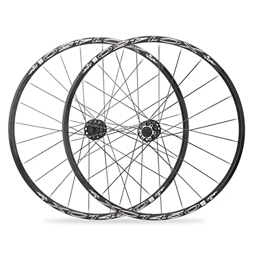 Mountain Bike Wheel : Mountain Cycling Wheels 26 / 27.5" Quick Release Through Axle Aluminum Alloy Rim Disc Brake Clincher Wheelset BMX Wheelset Carbon Fiber Hub for 8 9 10 11 Speed (Color : Black, Size : 26 inch)