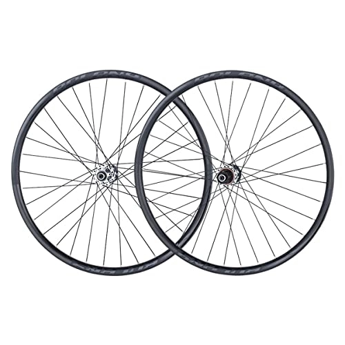 Mountain Bike Wheel : MTB Bicycle Wheel Mountain Bike Wheelset 26 27.5 29 Inch Disc Brake 32H 120 Sounds Quick Release Barrel Shaft For 8 9 10 11 Speed Freewheel (Color : Silver hub, Size : 29 inch)
