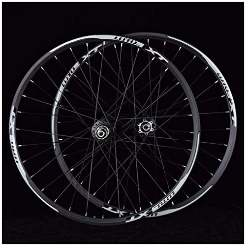 Mountain Bike Wheel : MTB Bicycle Wheelset 26 27.5 29 In Mountain Bike Wheel Double Layer Alloy Rim Sealed Bearing 7-11 Speed Cassette Hub Disc Brake 1100g QR 24H Bike Wheel