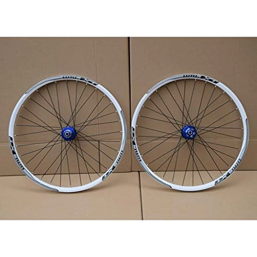 Mountain Bike Wheel : MTB Bicycle Wheelset 26 27.5 29 In Mountain Bike Wheel Double Layer Alloy Rim Sealed Bearing 7-11 Speed Cassette Hub Disc Brake 1100g QR (Color : F, Size : 26inch)