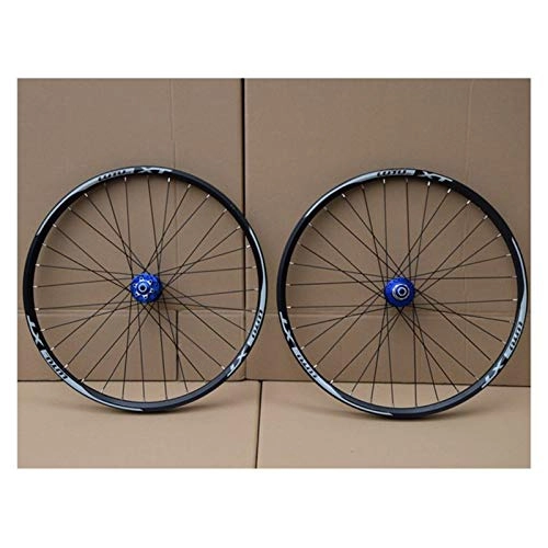 Mountain Bike Wheel : MTB Bicycle Wheelset 26 27.5 29 In Mountain Double Layer Alloy Rim Sealed Bearing 7-11 Speed Cassette Hub Disc Brake 1100g QR (Color : C, Size : 26in)