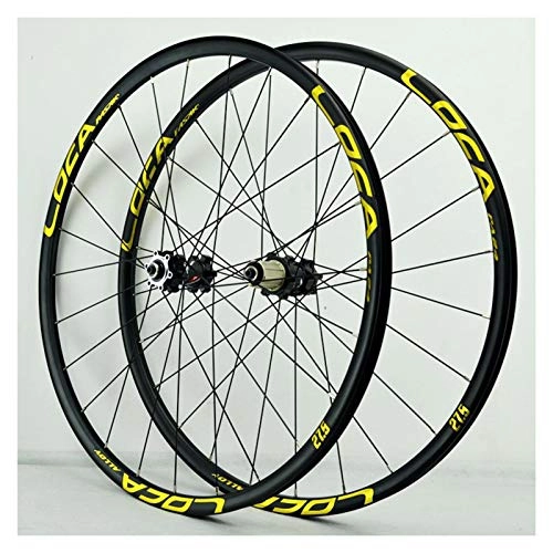 Mountain Bike Wheel : MTB Bicycle Wheelset 26 27.5 29 In Mountain Layer Alloy Rim Sealed Bearing 8-12 Speed Quick Release Disc Brake With Straight Pull Hub 24 Holes (Color : A, Size : 27.5in)