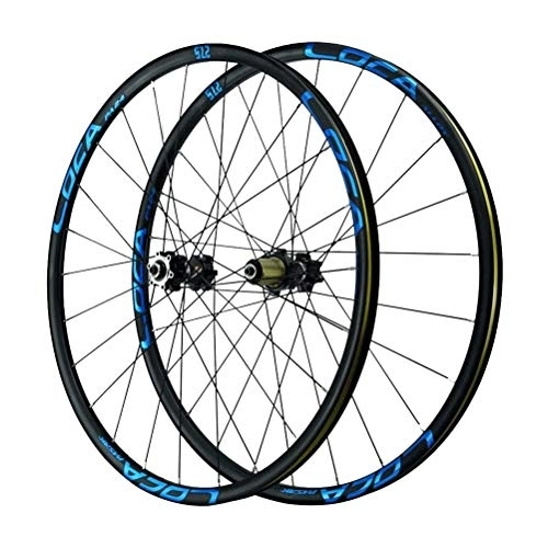 Mountain Bike Wheel : MTB Bicycle Wheelset 26 27.5 29 Inch Disc Brake Double Layer Alloy Rim Mountain Bike Wheel 6 Pawls Sealed Bearing QR 1665G, Blue, 29inch