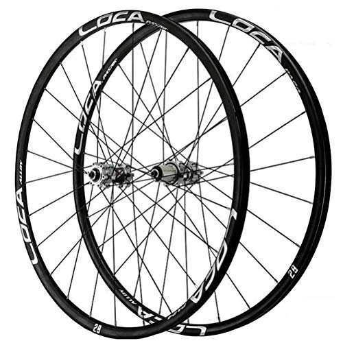 Mountain Bike Wheel : MTB Bicycle Wheelset 26 27.5 29 Inch Disc Brake Double Layer Alloy Rim Mountain Bike Wheel 6 Pawls Sealed Bearing QR 1665G, Silver, 26inch