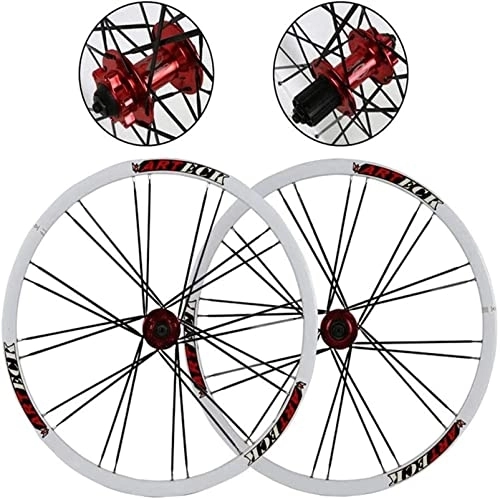Mountain Bike Wheel : MTB Bicycle Wheelset, 26 Inch Double-Walled Ultralight Aluminum Alloy Disc Brake Quick Release Rear Front Wheel 7 8 9 10 Speed Wheel