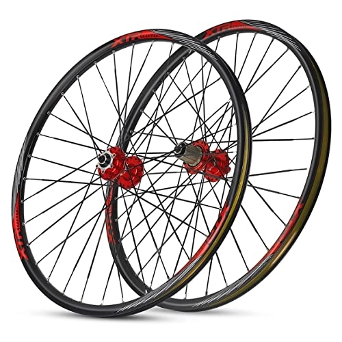 Mountain Bike Wheel : MTB Bicycle Wheelset Aluminum Alloy 26inch Mountain Bike Wheelsets Rim With QR 7-11 Speed Wheel Hubs Disc Brake 120 Sounds 32H