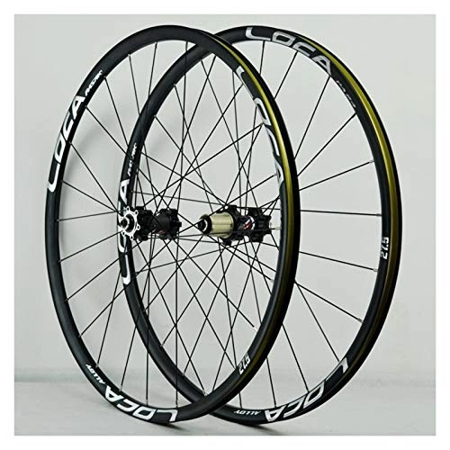 Mountain Bike Wheel : MTB Bike Wheel 26 / 27.5 / 29 Inch Bicycle Wheelset Disc Brake 6 Pawl Double Wall Alloy Rim QR 8-12 Speed With Straight Pull Hub 24 Holes (Color : D, Size : 26in)