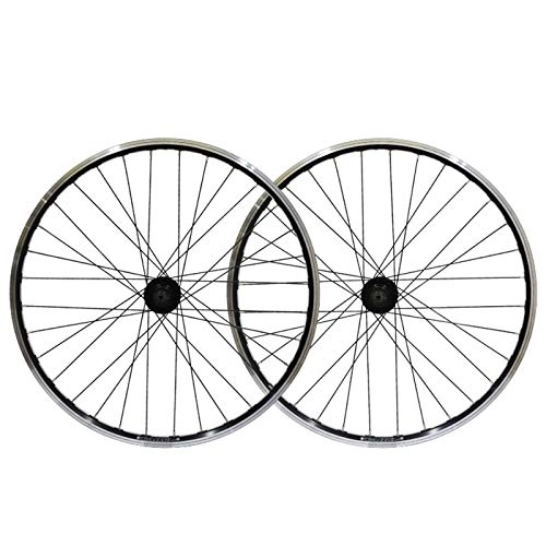 Mountain Bike Wheel : MTB Bike Wheel 26 Inch Bicycle Wheelset Double Wall Alloy Rim Mountain Disc / V-Brake Quick Release 7 8 9 Speed 32 Holes (Color : D)