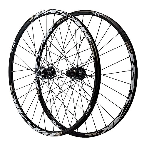 Mountain Bike Wheel : MTB Bike Wheels 26 27.5 29 er, HG Sealed Bearings Aluminum Alloy Hybrid / Bike Hub Disc Brake Mountain Rim for 7-12 Speed 2150g (Color : Black, Size : 27.5 IN)