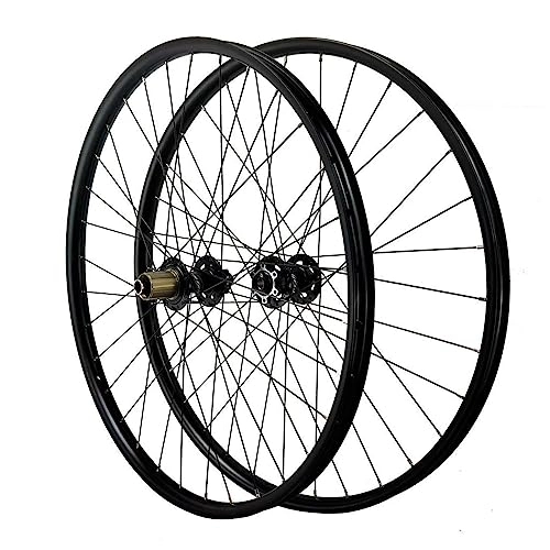 Mountain Bike Wheel : MTB Bike Wheels 26 27.5 29 Inch Aluminum Alloy Hybrid Bike Hub Disc Brake Mountain Rim 15 * 100 mm for 7-12 Speed Black