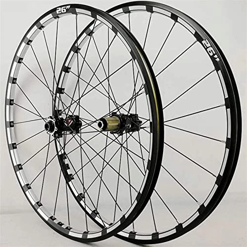 Mountain Bike Wheel : MTB Bike Wheelset 26 27.5 29 Inch, CNC Rims Thru Axl Disc Brake Cycling Wheels Sealed Bearing Hub 24 Hole 7-11 Speed Cassette Wheel