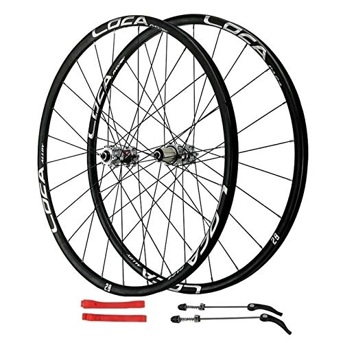 Mountain Bike Wheel : MTB Bike Wheelset 26 27.5 Inch, Double Wall Aluminum Alloy 700C Mountain Cycling Rim Racing 29 Inch Freewheel
