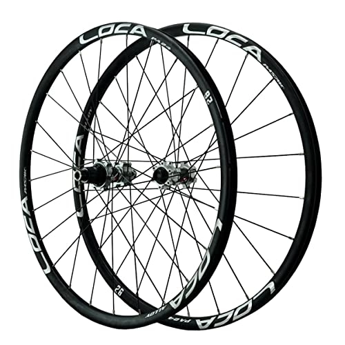 Mountain Bike Wheel : MTB Bike Wheelset 26 Inch 27.5" 29 Er Aluminum Alloy Disc Brake Mountain Cycling Wheels For 12 Speed XD Flywheel Barrel Shaft 24H (Color : Silver)
