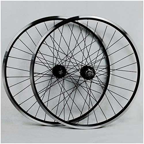 Mountain Bike Wheel : MTB Bike Wheelset, Double Wall Aluminum Alloy Disc / V Brake 26 Inch Mountain Bicycle Hybrid Wheels Support 7 / 8 / 9 / 10 Speed