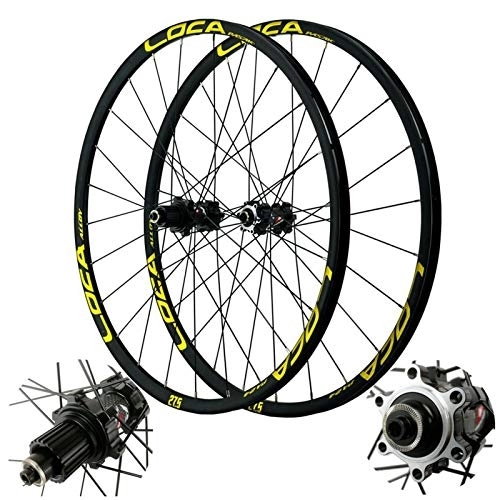 Mountain Bike Wheel : MTB Cycling Wheels 26 Inch Mountain Rim 27.5 / 29 Inch, Double Wall Bicycle Quick Release 24 Hole Disc Brake 11 Speed (Size : 29inch)