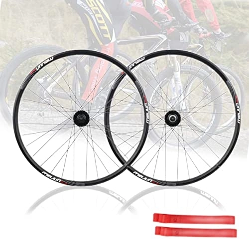 Mountain Bike Wheel : MTB Wheelset 20inch Mountain Bike Wheel Disc / V Brake Aluminum Alloy Rim 32 Spokes QR Wheel Set Fit 6 / 7 / 8 / 9 Speed Rotary Hub (Color : 20in Disc Brake, Size : Wheelset)