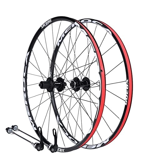 Mountain Bike Wheel : MTB Wheelset Bicycle Wheelse 26 / 27.5" Quick Release Disc Brake Mountain Cycling Wheels 5 Palin 120 Ring Aluminum Alloy Rim Straight Pull Hub Fit 8 9 10 11 Speed (Color : Black, Size : 27.5 inch)