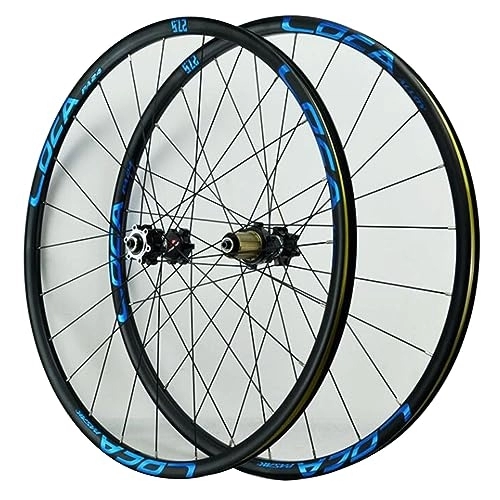 Mountain Bike Wheel : MYKINY 27.5 / 29 Inch Quick Release MTB Wheelset, Front 9 * 100mm Rear 10 * 135mm Disc Brake Mountain Bike Wheel 32H Fit 8 9 10 11 Speed Cassette Wheel (Color : Black blue, Size : 27.5inch)