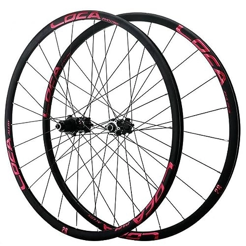 Mountain Bike Wheel : MYKINY Disc Brake Mountain Bike Wheels, 26 / 27.5 / 29in Aluminum Alloy 24 Holes 5 Claw Tower Base Micro Spline 12 Speed Double Wall Rims Wheel (Color : Red, Size : 29inch)