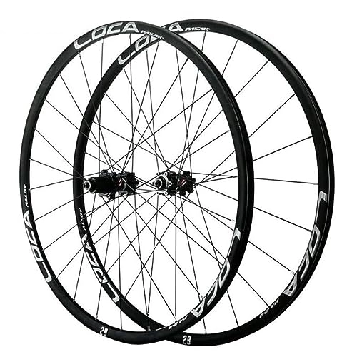 Mountain Bike Wheel : MYKINY Disc Mountain Bike Wheels, Straight Pull 24 Holes Front 2 Rear 4 Bearings Micro Spline 12 Speed for 26 27.5 29 X1.5-2.4 Inch Tires Wheel (Color : Silver, Size : 26inch)
