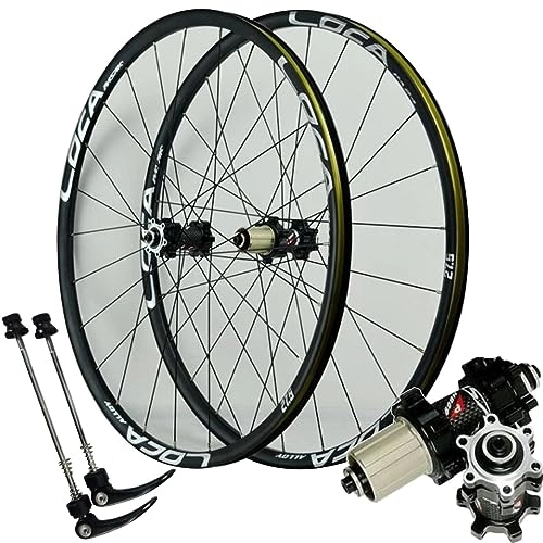 Mountain Bike Wheel : MYKINY Mountain Bike Wheels 26"27.5" 29"x1.5-2.4 Inch, Alloy Front And Rear Wheel 24 Spokes Disc Brake Sealed Bearing QR Bicycle Rims Wheel (Color : Black hub, Size : 29inch)