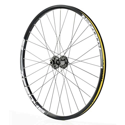 Mountain Bike Wheel : MZPWJD 26 / 27.5 Inch Bicycle Fron Wheel, Mountain Bike Wheelset Double Wall Alloy Rim QR Disc Brake 32H (Color : Gray, Size : 26inch)