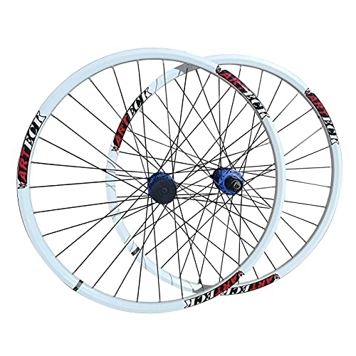Mountain Bike Wheel : MZPWJD 26 Inch Bike Wheelset Mtb Rims Disc Brake Bicycle Wheels Quick Release Hubs For 7 8 9 10 11 Speed Cassette (Color : Blue hub, Size : 27.5")