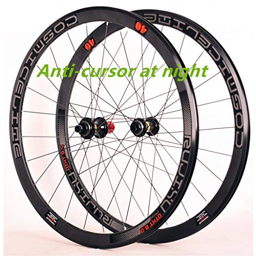 Mountain Bike Wheel : MZPWJD Bicycle Wheel 700C Bike Wheelset Rim 30mm Axis 12mm 24H 7-11Speed Disc Brake Center Lock Cassette Hub Black (Color : A- Black)