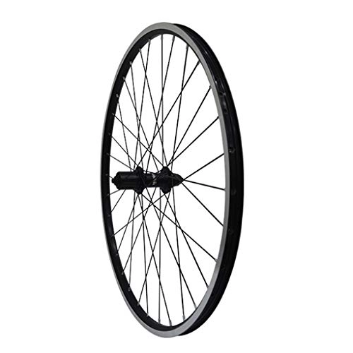 Mountain Bike Wheel : MZPWJD Bicycle Wheel Set Black Bike Wheel 26" MTB Double Wall Alloy Rim Tires 1.75-2.1" V- Brake 7-11 Speed Sealed Hub Quick Release 32H (Color : Rear)