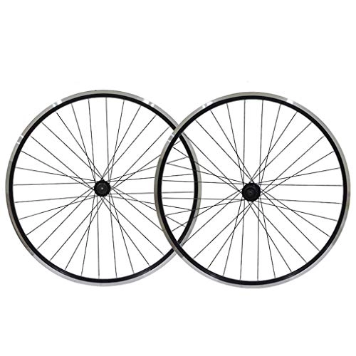 Mountain Bike Wheel : MZPWJD Bicycle Wheel Set Black Bike Wheel 26" MTB Double Wall Alloy Rim Tires 1.75-2.1" V- Brake 7-11 Speed Sealed Hub Quick Release 32H (Color : Wheel set)