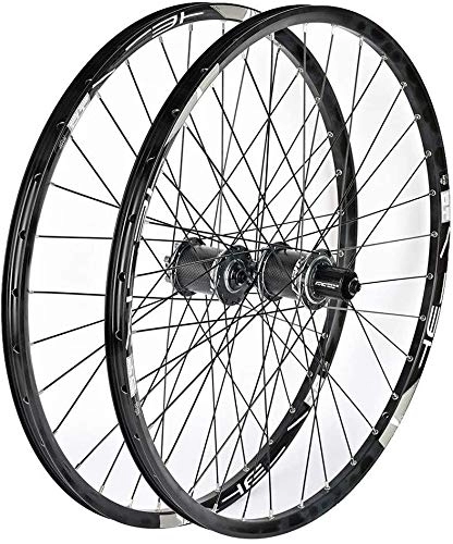 Mountain Bike Wheel : MZPWJD Bicycle Wheelset 26 / 27.5 / 29 Inch Mountain Bike Rim Disc Brake Quick Release Hybrid Bike Cycling Wheel 8 9 10 11 Speed Cassette (Color : Titanium hub, Size : 27.5inch)