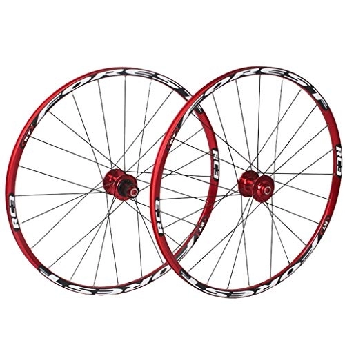Mountain Bike Wheel : MZPWJD Bicycle Wheelset 26 27.5 In MTB Bike Wheels Double Layer Rim Sealed Bearing 11 Speed Cassette Hub Disc Brake QR 24 Holes 1850g (Color : White, Size : 26inch)