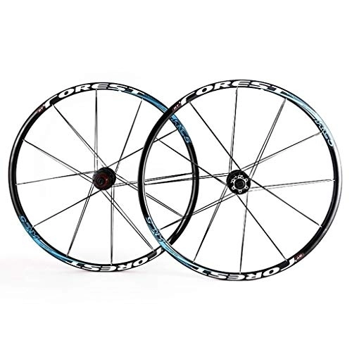 Mountain Bike Wheel : MZPWJD Bike Wheel 26 27.5 Inch Bicycle Wheelset MTB Double Wall Alloy Rim QR Disc Brake 7 Palin 7-11 Speed Front And Rear 1800g (Color : Blue, Size : 27.5IN)