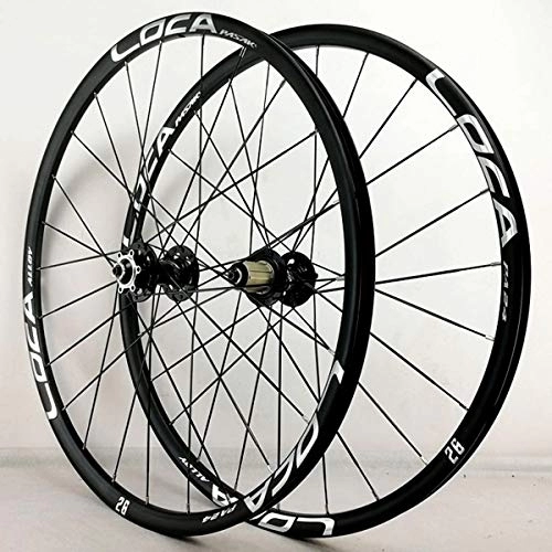 Mountain Bike Wheel : MZPWJD Bike Wheels 26 / 27.5 Inch 11 Speed MTB Rim Racing Bike Wheelset Quick Release 24 Spokes For Hybrid / Mountainbike (Color : Silver, Size : 27.5inch)
