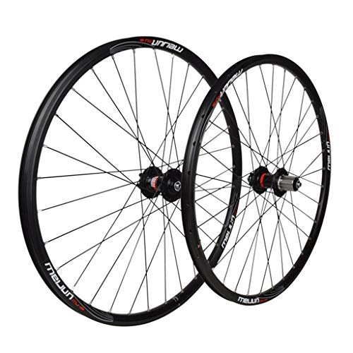 Mountain Bike Wheel : MZPWJD Bike Wheels 26 Inch MTB Double Wall Rims Bicycle Wheel Set Disc Brake 7-11s Cassette Hub 32H QR 2250g