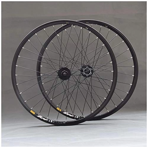 Mountain Bike Wheel : MZPWJD Bike Wheelset 26 / 27.5 / 29 In Mtb Bicycle Rim 32 Spoke Quick Release Wheel Mountain Bike Wheel Disc / Rim Brake 7-11speed Cassette QR Sealed Bearing Hubs (Color : Black, Size : 27.5inch)