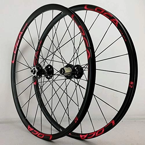 Mountain Bike Wheel : MZPWJD Bike Wheelset 26 Inch MTB Disc Brake Bicycle Double Wall Alloy Rim QR Cassette Hub 8-12 Speed Sealed Bearing 24H (Color : B, Size : 27.5in)
