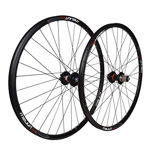 Mountain Bike Wheel : MZPWJD Cycling Wheels 26 inch Bicycle wheel MTB wheel set disc brake Quick Release 7, 8, 9, 10 Speed (Color : Black, Size : 26inch)