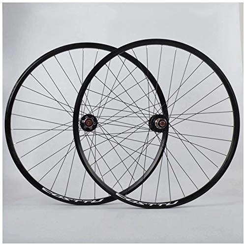Mountain Bike Wheel : MZPWJD Cycling Wheels 700c Road Bike Wheelset Disc Brake MTB Bicycle Rim 29" Quick Release 7-10 Speed Cassette Freewheel Sealed Bearings Hub 32 Spoke (Color : Black, Size : 700c)