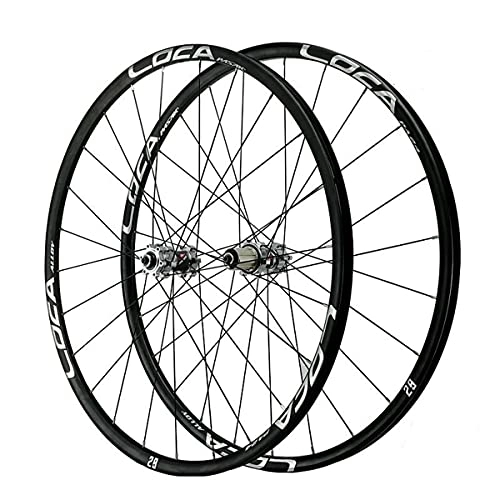 Mountain Bike Wheel : MZPWJD Cycling Wheels Bicycle Wheel Set 26" / 27.5" / 29" For Mountain Bike Double Wall Rims Disc Brake 8 9 10 11 12 Speed Cassette QR Wheel 24H (Color : Silver-B, Size : 29")