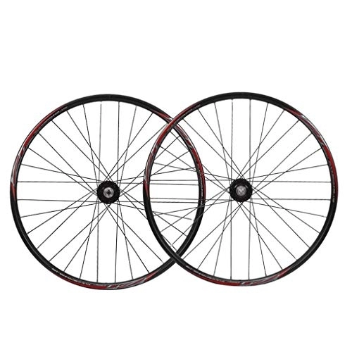 Mountain Bike Wheel : MZPWJD Cycling Wheels Bicycle Wheelset 26 Inch MTB Cycling Wheel Rims 559 Disc Brake Bike Sealed Bearing Hub QR 32 Spoke For 11 Speed Cassette Flywheel (Color : Black, Size : 26inch)