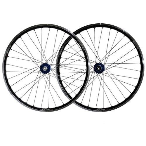 Mountain Bike Wheel : MZPWJD Cycling Wheels MTB 11 Speed Cycling Wheel 26 Inch Bicycle Wheelset Rims 559x19 Disc / Rims Brake Mountain Bike Wheel Sealed Bearing Hub QR For Cassette Flywheel (Color : Blue hub, Size : 26inch)
